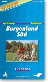 Fietskaart A17 Bikeline Radkarte Burgenland Süd | Esterbauer