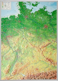Reliëfkaart Duitsland 57 x 77 cm | GeoRelief