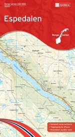 Wandelkaart - Topografische kaart 10057 Norge Serien Espedalen | Nordeca