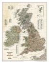 Wandkaart Groot Brittannië en Ierland antiek, 60 x 76 cm | National Geographic