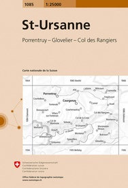 Wandelkaart - Topografische kaart 1085 St-Ursanne | Swisstopo