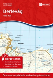 Wandelkaart - Topografische kaart 10190 Norge Serien Berlevåg | Nordeca