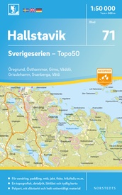 Wandelkaart - Topografische kaart 71 Sverigeserien Hallstavik | Norstedts