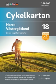 Fietskaart 18 Cykelkartan Norra Västergötland - Västergotland North | Norstedts