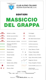 Wandelkaart Massiccio del Grappa | Club Alpino Italiano