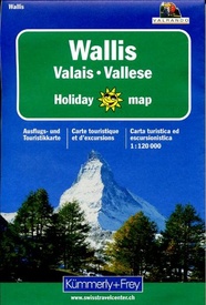 Fietskaart - Wegenkaart - landkaart 3 Holiday Map Wallis - Valais | Kümmerly & Frey