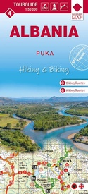 Fietskaart - Wandelkaart 4 Albania hiking & biking tourguide Albanië - Puka | Huber Verlag