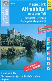 Wandelkaart Naturpark Altmühltal mittlerer Teil: Eichstätt - Greding - Beilngries - Ingolstadt | LVA Bayern