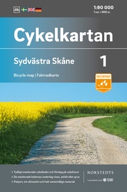Fietskaart 01 Cykelkartan Sydvästra Skåne - zuidwest Skane | Norstedts