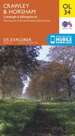 Wandelkaart - Topografische kaart OL34 OS Explorer Map Crawley - Horsham - Cranleigh - Billinghurst | Ordnance Survey