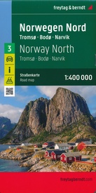 Wegenkaart - landkaart 03 Noorwegen Noord - Narvik - Bodo - Namsos - Lofoten | Freytag & Berndt