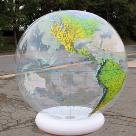 Opblaasbare wereldbol - globe World - Clear Topographical | ITMB