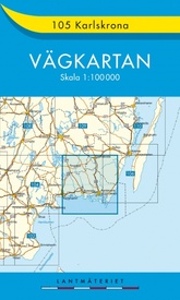 Wegenkaart - landkaart 105 Vägkartan Karlskrona | Lantmäteriet
