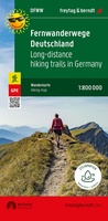 Overzichtskaart Fernwanderwege Deutschland - Duitsland