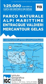 Wandelkaart 113 Parco Naturale Alpi Marittime - Maritieme Alpen / Mercantour | IGC - Istituto Geografico Centrale