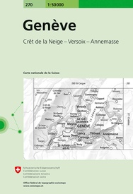 Wandelkaart - Topografische kaart 270 Genève | Swisstopo