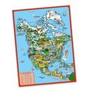 Kinderpuzzel Amazing North America in a tube 250 pieces 57 cm x 43 cm | Robert Frederick