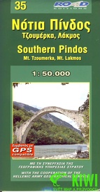 Wandelkaart 35 Southern Pindos - zuid Pindos | Road Editions