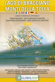 Wandelkaart - Wegenkaart - landkaart Lago di Bracciano - Monti della Tolfa | Global Map
