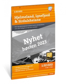 Wandelkaart Turkart Hjelmeland - Lysefjord - Sirdalsheiane | Calazo