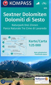 Wandelkaart 625 Sextner Dolomiten - Dolomiti di Sesto | Kompass