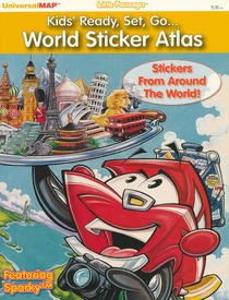 Kinderreisgids Kids World Sticker Atlas | Universal maps