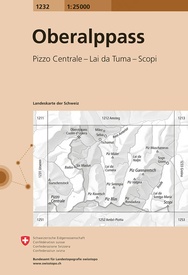 Wandelkaart - Topografische kaart 1232 Oberalppass | Swisstopo
