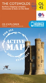 Wandelkaart - Topografische kaart 45 OS Explorer Map | Active The Cotswolds | Ordnance Survey