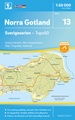Wandelkaart - Topografische kaart 13 Sverigeserien Norra Gotland noord | Norstedts