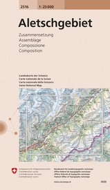 Wandelkaart - Topografische kaart 2516 Aletschgebiet | Swisstopo