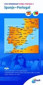 Wegenkaart - landkaart ANWB Wegenkaart 1. Spanje/Portugal | ANWB Media