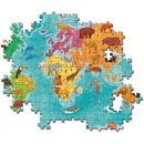 Kinderpuzzel Dieren Wereld exploring map | Clementoni