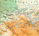 Wegenkaart - landkaart Trans Siberian Railway - Transsiberische spoorlijn | Gizi Map