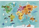 Kinderpuzzel Dieren Wereld exploring map | Clementoni