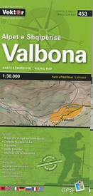 Wandelkaart 453 Valbona - Albanië | Vektor