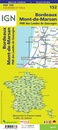 Fietskaart - Wegenkaart - landkaart 152 Bordeaux - Mont de Marsan | IGN - Institut Géographique National