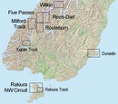 Wandelkaart Milford Track - Fiordland National Park | NewTopo NZ
