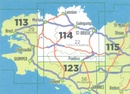 Fietskaart - Wegenkaart - landkaart 114 St. Brieuc - Morlaix - Bretagne | IGN - Institut Géographique National