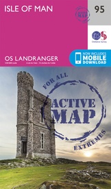 Wandelkaart - Topografische kaart 95 Landranger Active Isle of Man | Ordnance Survey