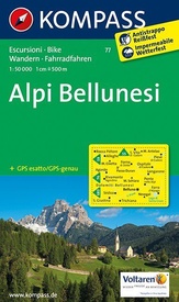 Wandelkaart 77 Alpi Bellunesi | Kompass