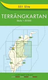 Wandelkaart - Topografische kaart 551 Terrängkartan Slite | Lantmäteriet