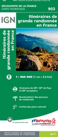 Wandelkaart 903 Frankrijk GR routes - overzicht | IGN - Institut Géographique National