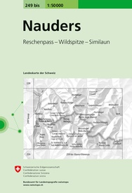 Wandelkaart - Topografische kaart 249bis Nauders | Swisstopo