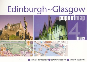 Stadsplattegrond Popout Map Edinburgh & Glasgow | Compass Maps