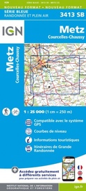 Wandelkaart - Topografische kaart 3413SB Metz | IGN - Institut Géographique National