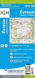Wandelkaart - Topografische kaart 1913SB Evreux - Conches-en-Ouche | IGN - Institut Géographique National