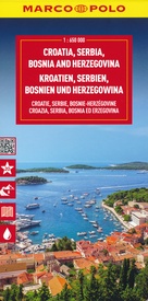 Wegenkaart - landkaart Croatia, Serbia, Bosnia and Herzovina - Kroatië, Servië, Bosnië en Herzegowina | Marco Polo
