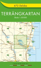 Wandelkaart - Topografische kaart 672 Terrängkartan Delsbo | Lantmäteriet