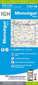 Wandelkaart - Topografische kaart 1737SB Monségur | IGN - Institut Géographique National