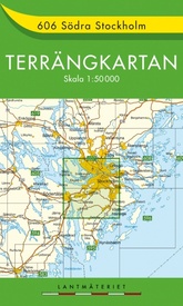 Wandelkaart - Topografische kaart 606 Terrängkartan Södra Stockholm | Lantmäteriet